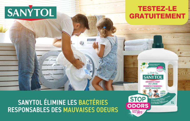 Sanytol Désinfectant du linge 100% remboursé chez Colruyt